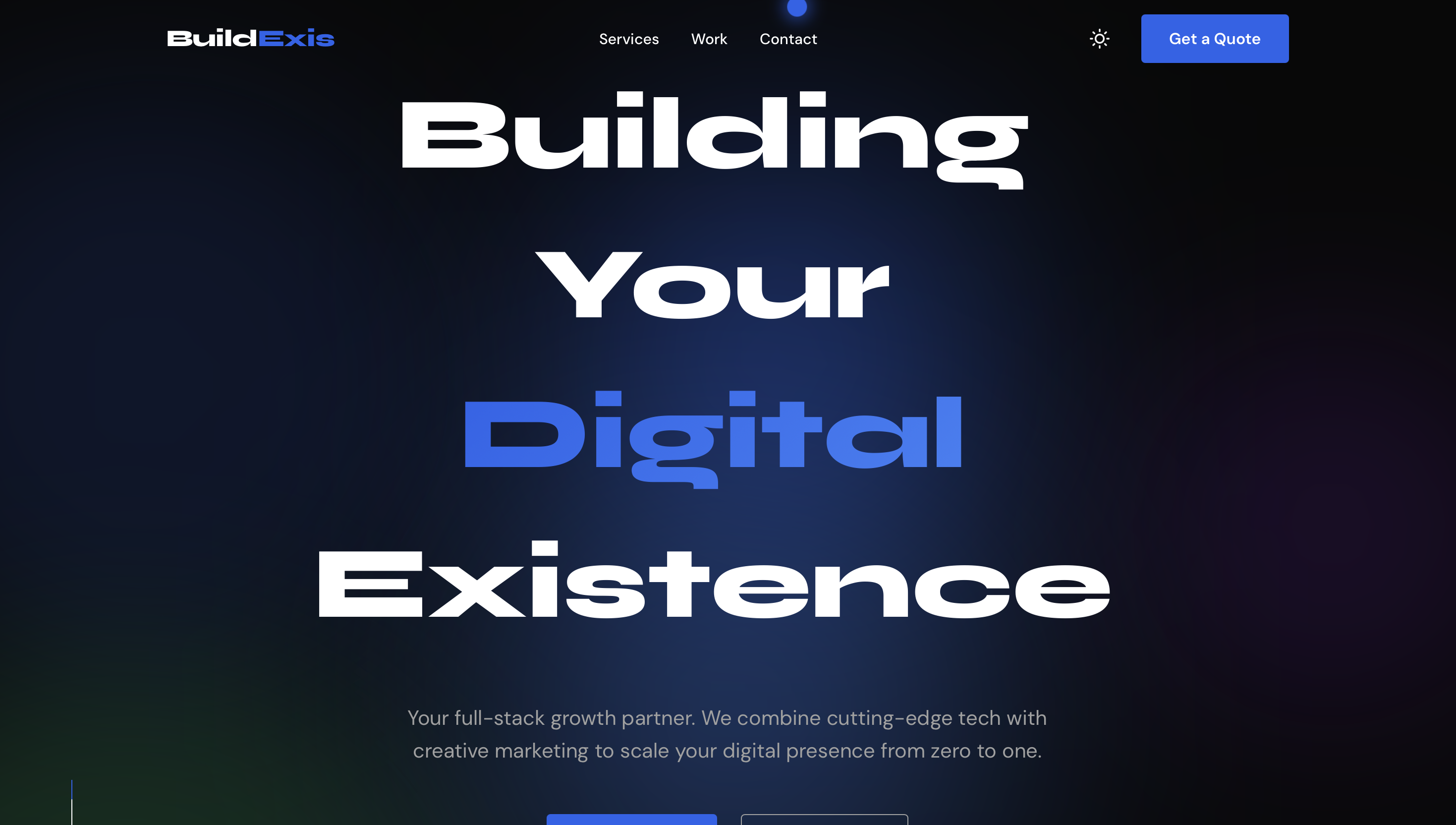 Build Exis agency site homepage