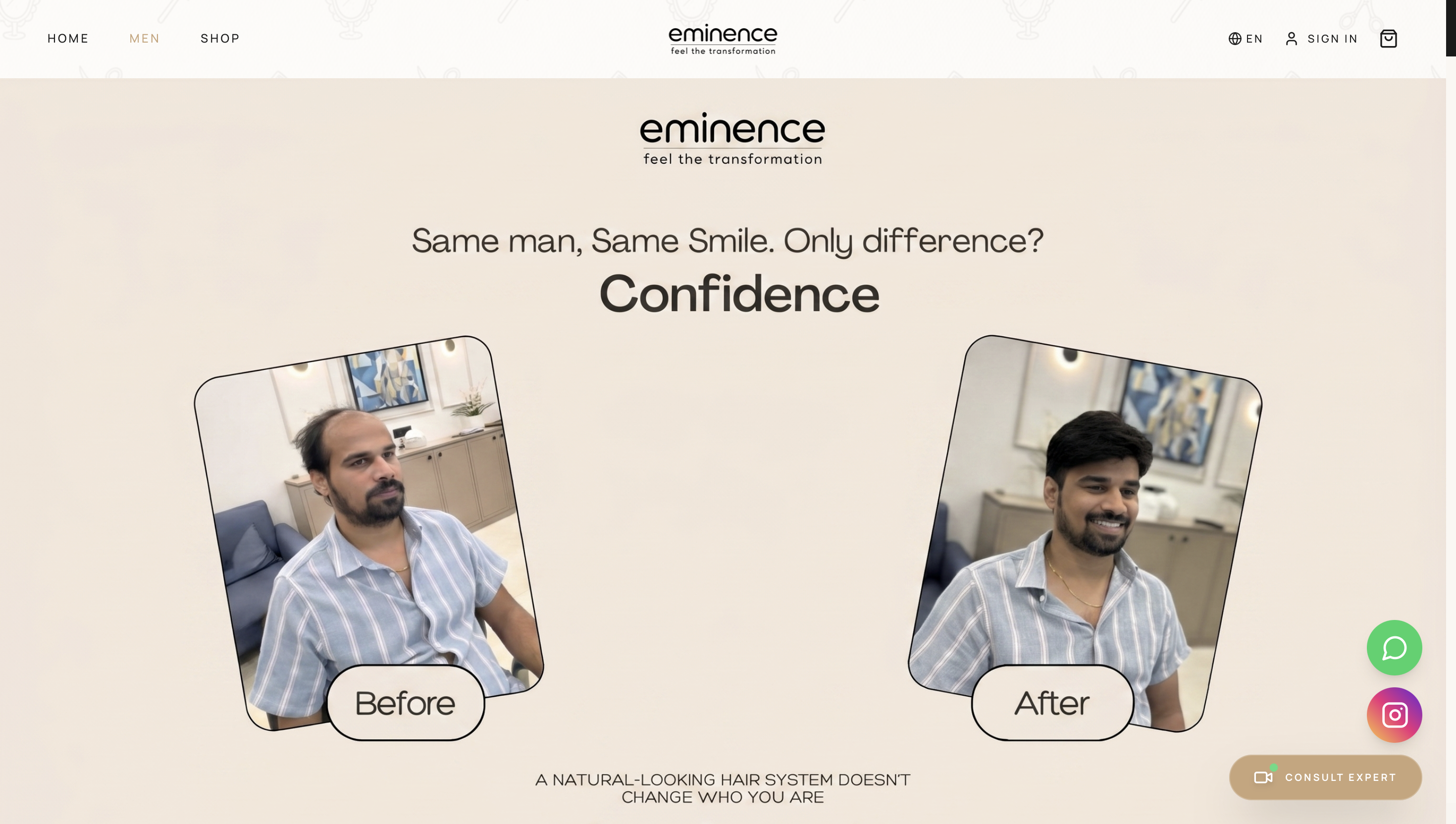 Eminence Salon — Brand + Web Portfolio Showcase 3
